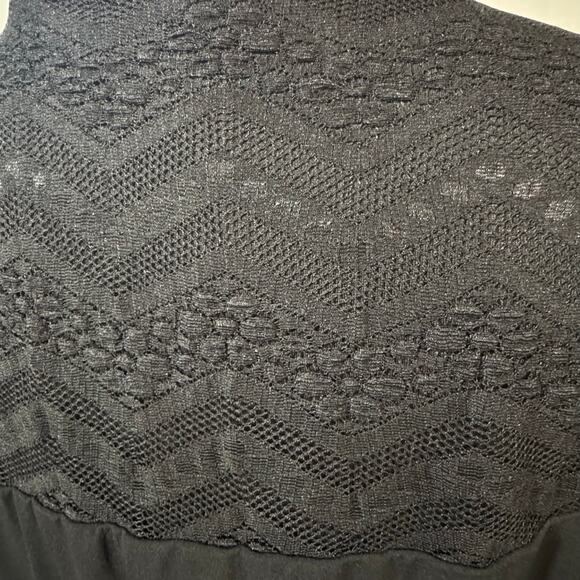 Torrid Rouched Surplice Top Black Lace Back Plus Size 1 - Picture 4 of 8